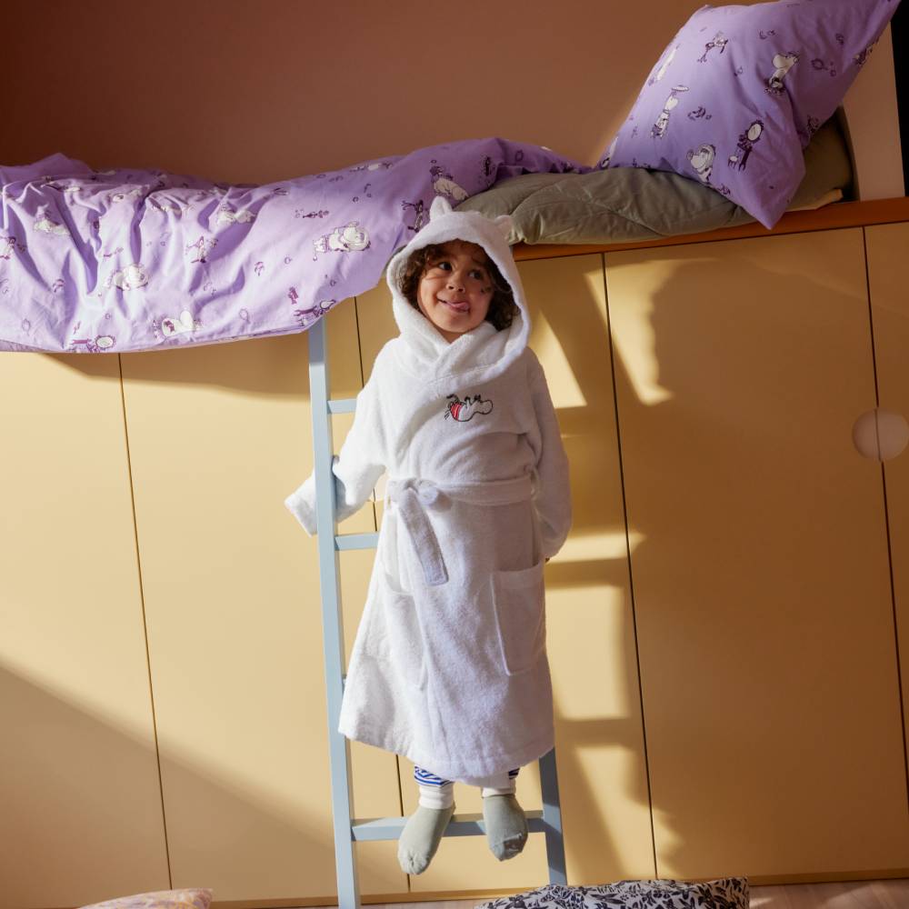 Moomintroll Kids Bathrobe White - Moomin Arabia