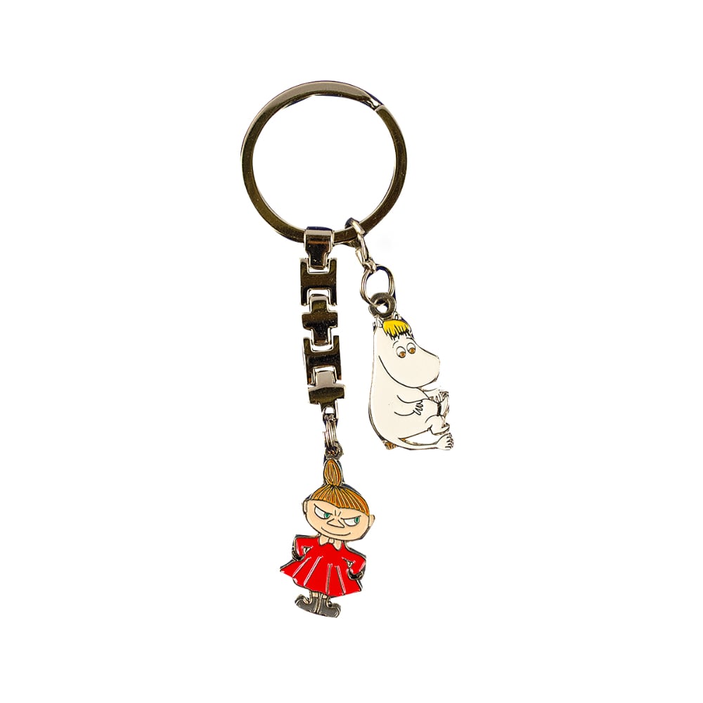 Moomin Metal Keyring Snorkmaiden and Little My - TMF Trade