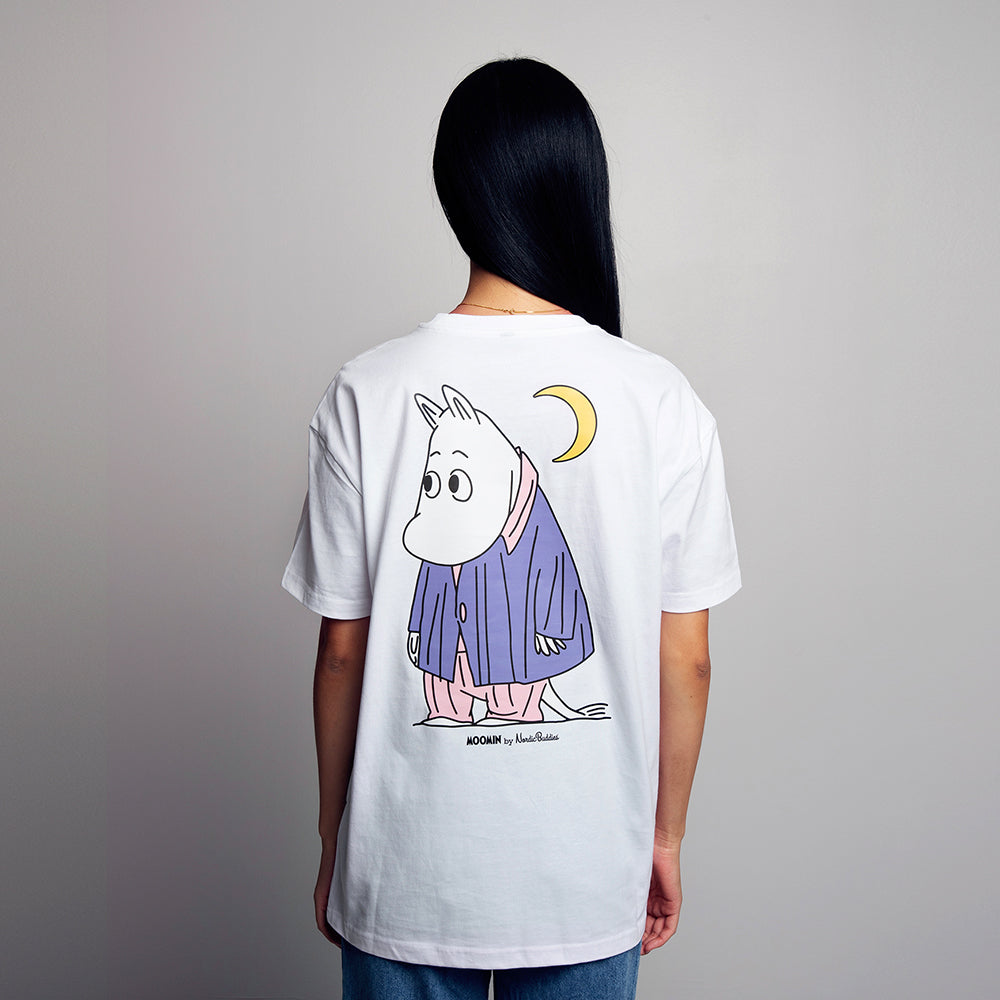 Moomintroll en pyjama T-shirt Blanc - Nordicbuddies