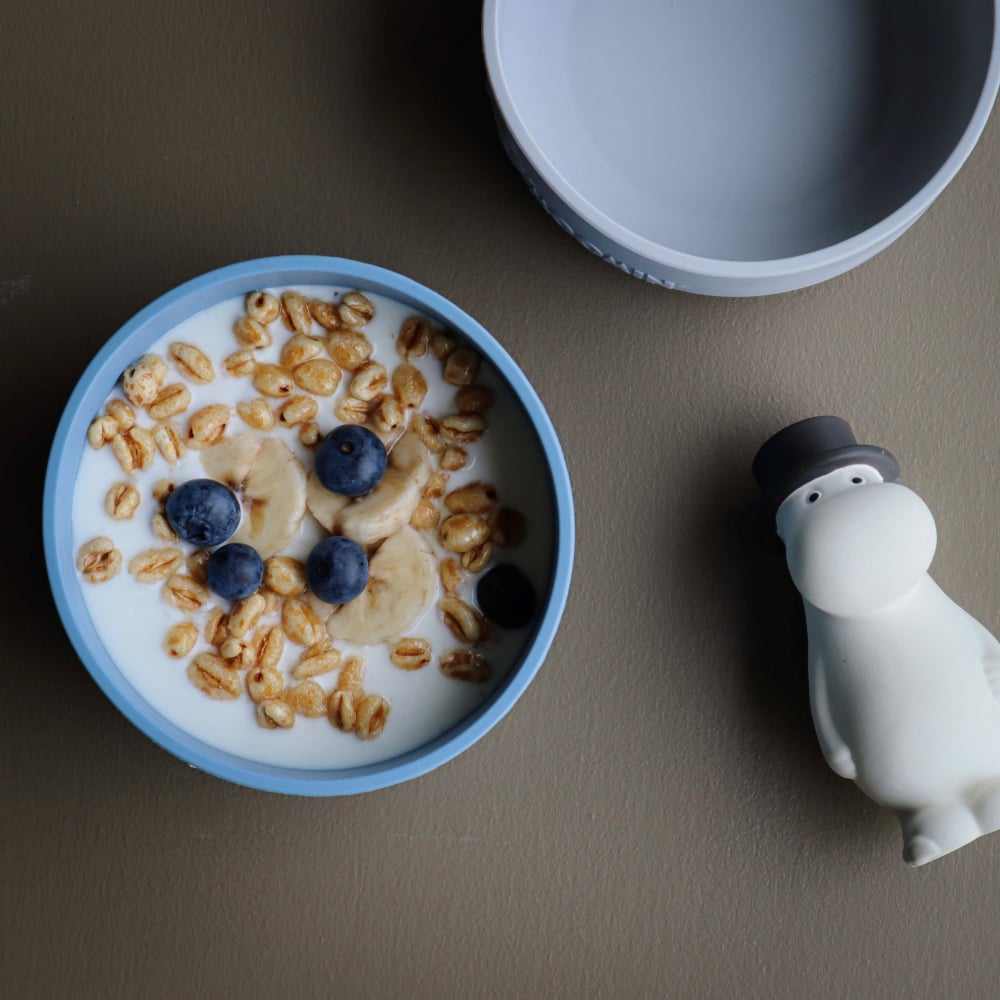 Moominpappa Bol en Silicone Gris – Rätt Start