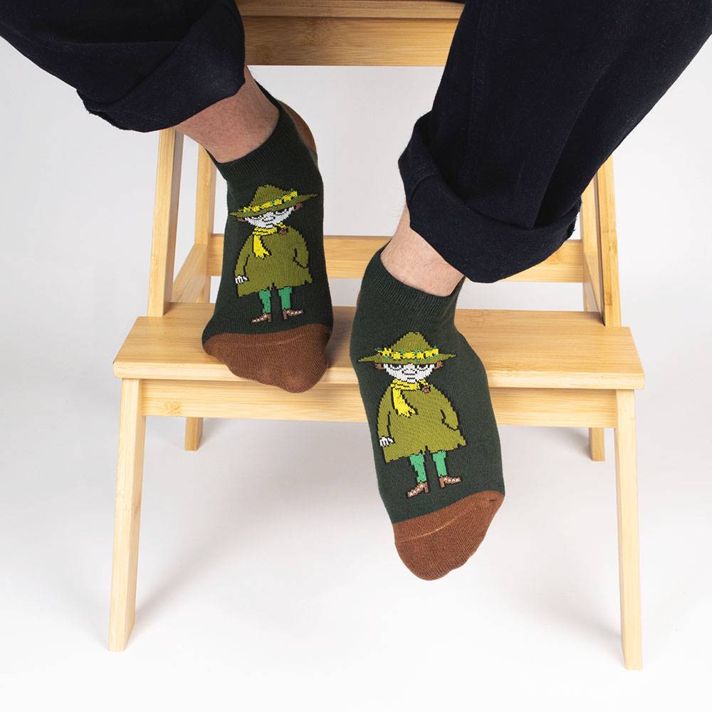Snufkin Ankle Socks Green 40-45 - Nordicbuddies