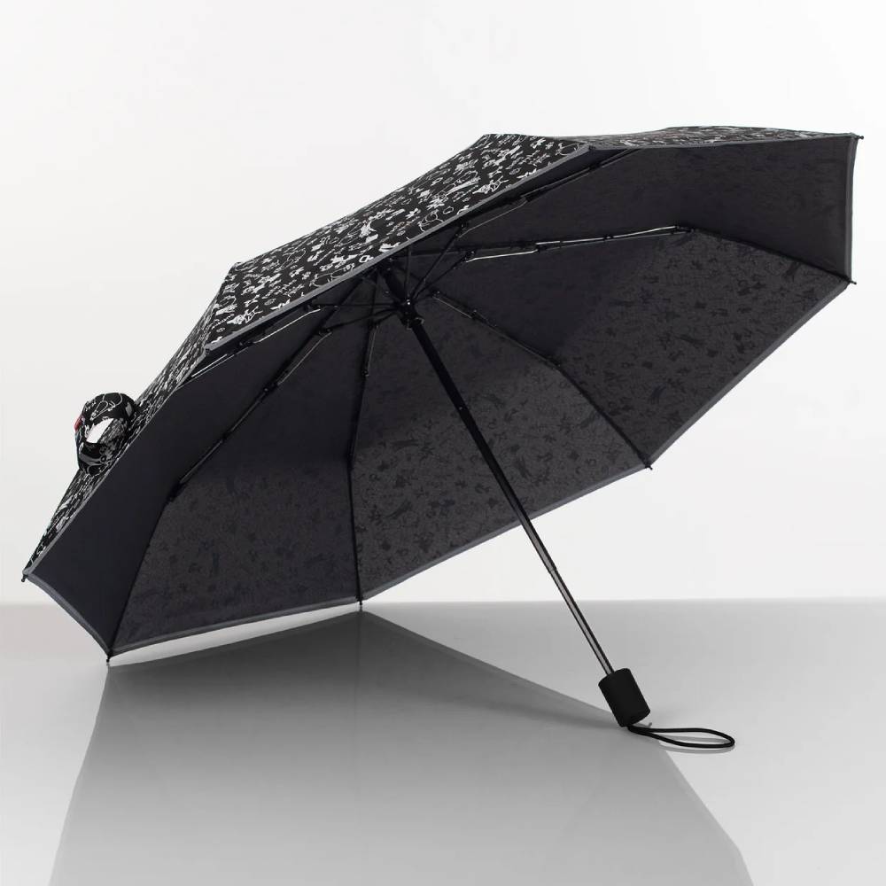 Parapluie Manuel Moomin In The Garden Noir - Lasessor