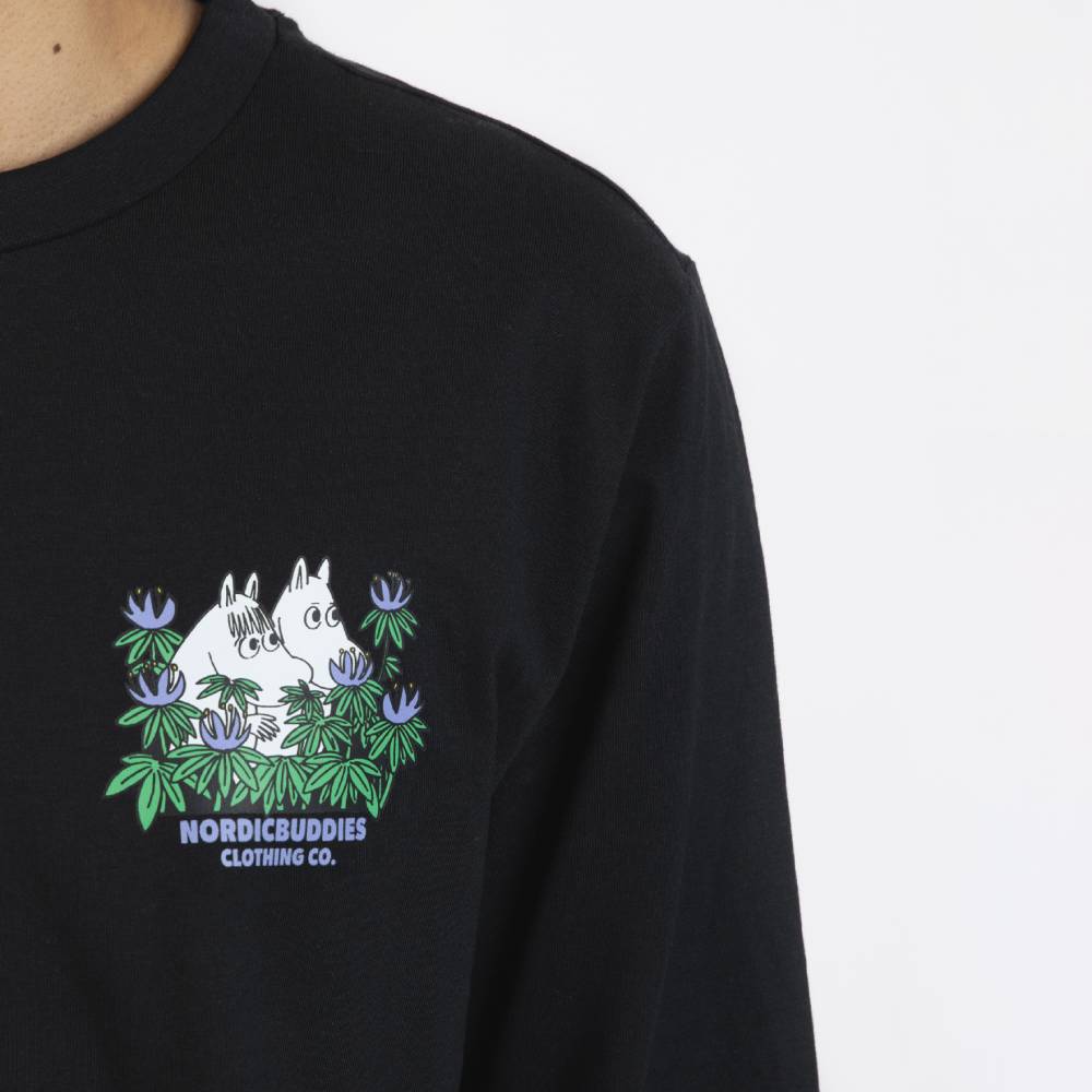 Chemise à manches longues Moomin Hiding Noir - Nordicbuddies