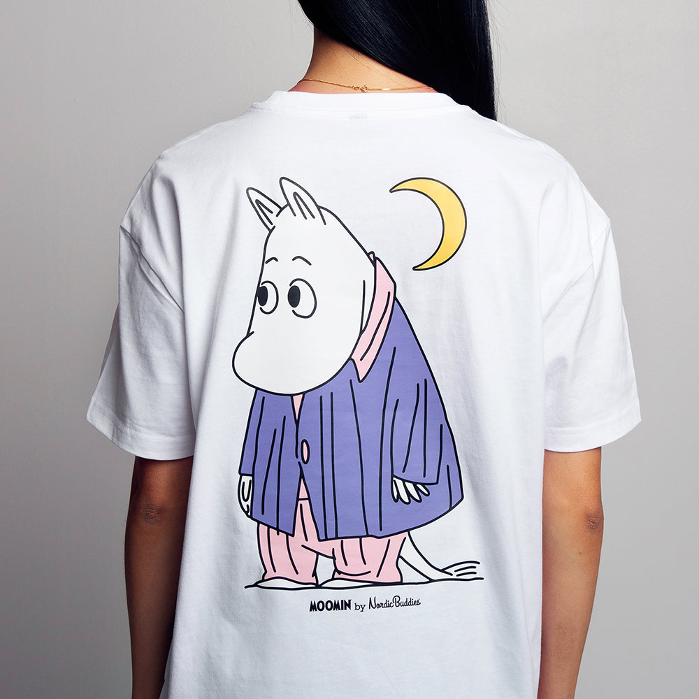 Moomintroll en pyjama T-shirt Blanc - Nordicbuddies