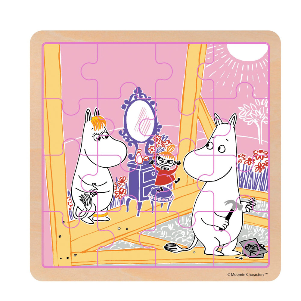 Moomin Puzzle carré en bois Construction Fun - Barbo Toys