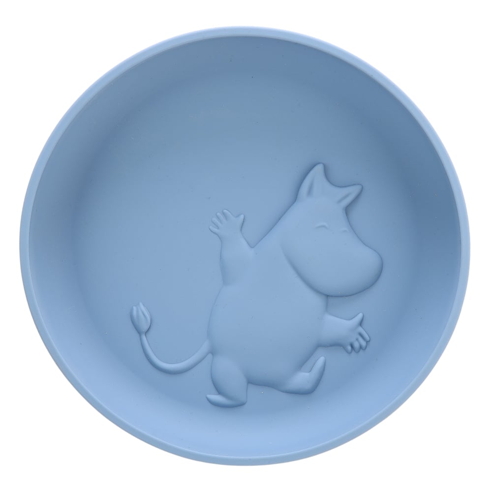 Assiette en silicone Moomintroll bleue – Rätt Start