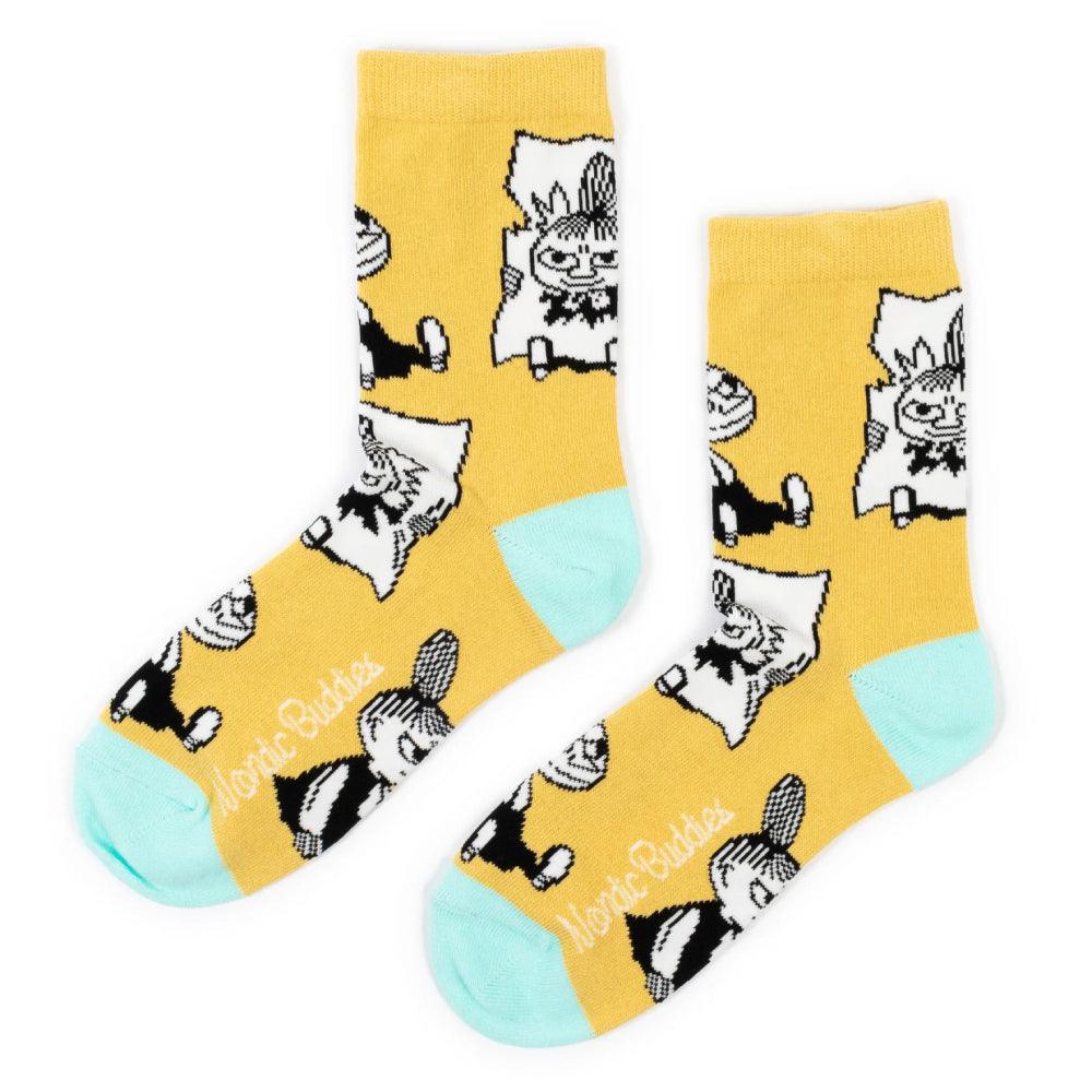 Little My Trickster Socks Yellow 36-42 - Nordicbuddies Moomin Shop Maroc