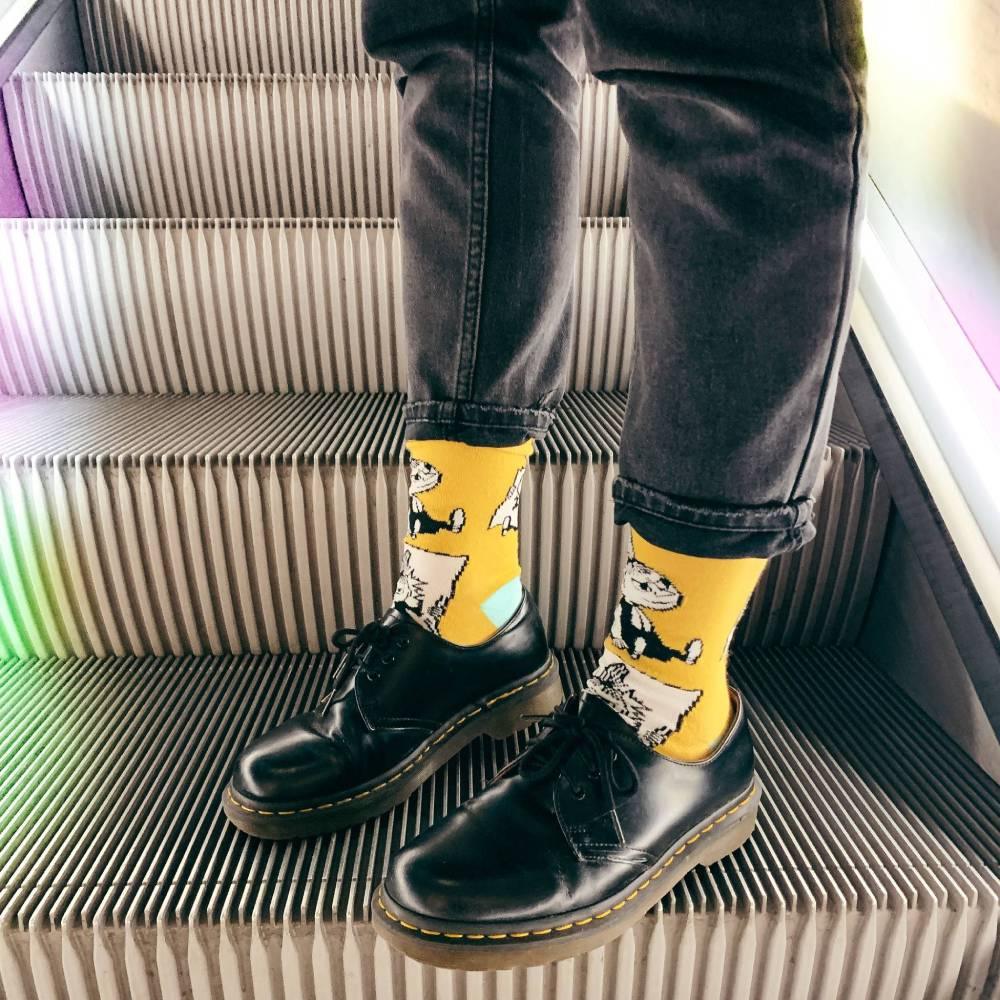 Little My Trickster Socks Yellow 36-42 - Nordicbuddies Moomin Shop Maroc