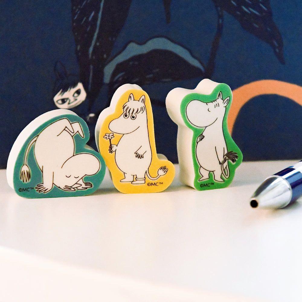 Moomin 3 Piece Eraser Set - Puckator Moomin Shop Maroc