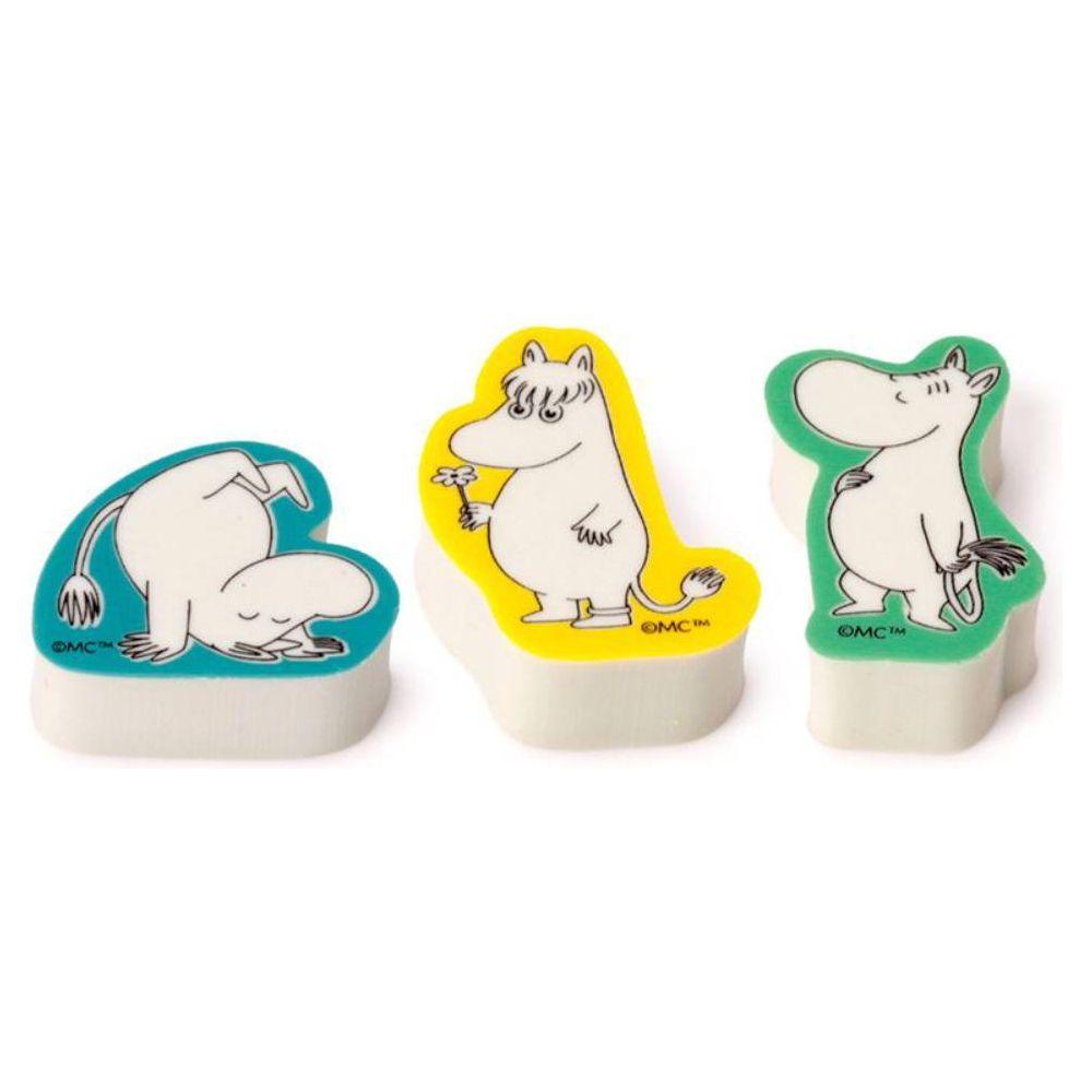 Moomin 3 Piece Eraser Set - Puckator Moomin Shop Maroc