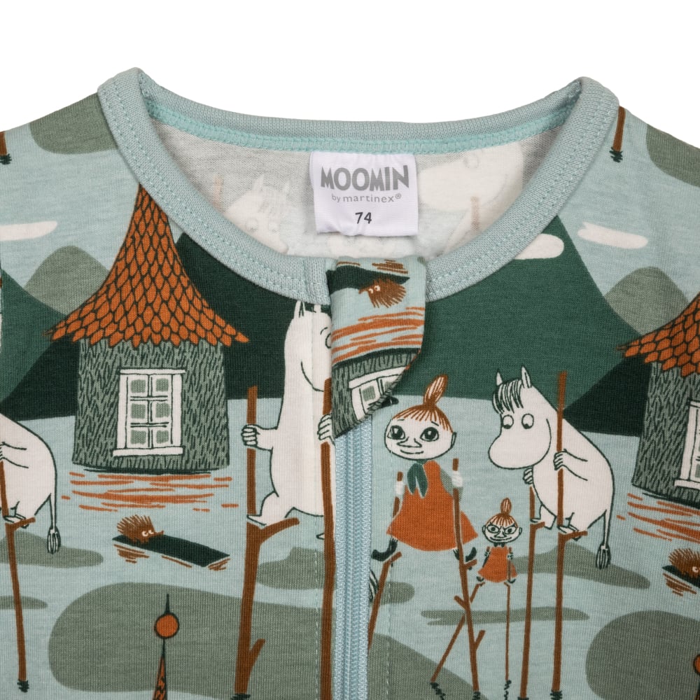 Moomin Adventure Baby Pyjamas Sage - Martinex 62