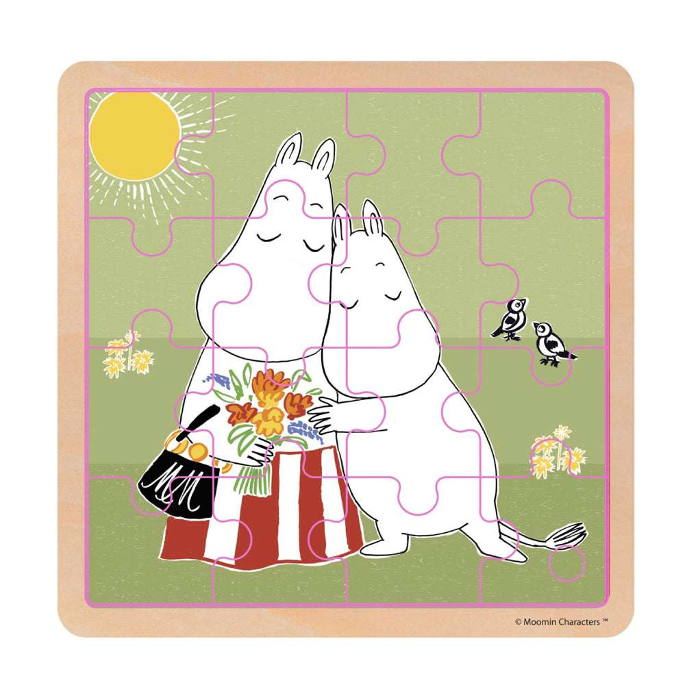 Moomin Wooden Square Puzzle Hugs - Barbo Toys