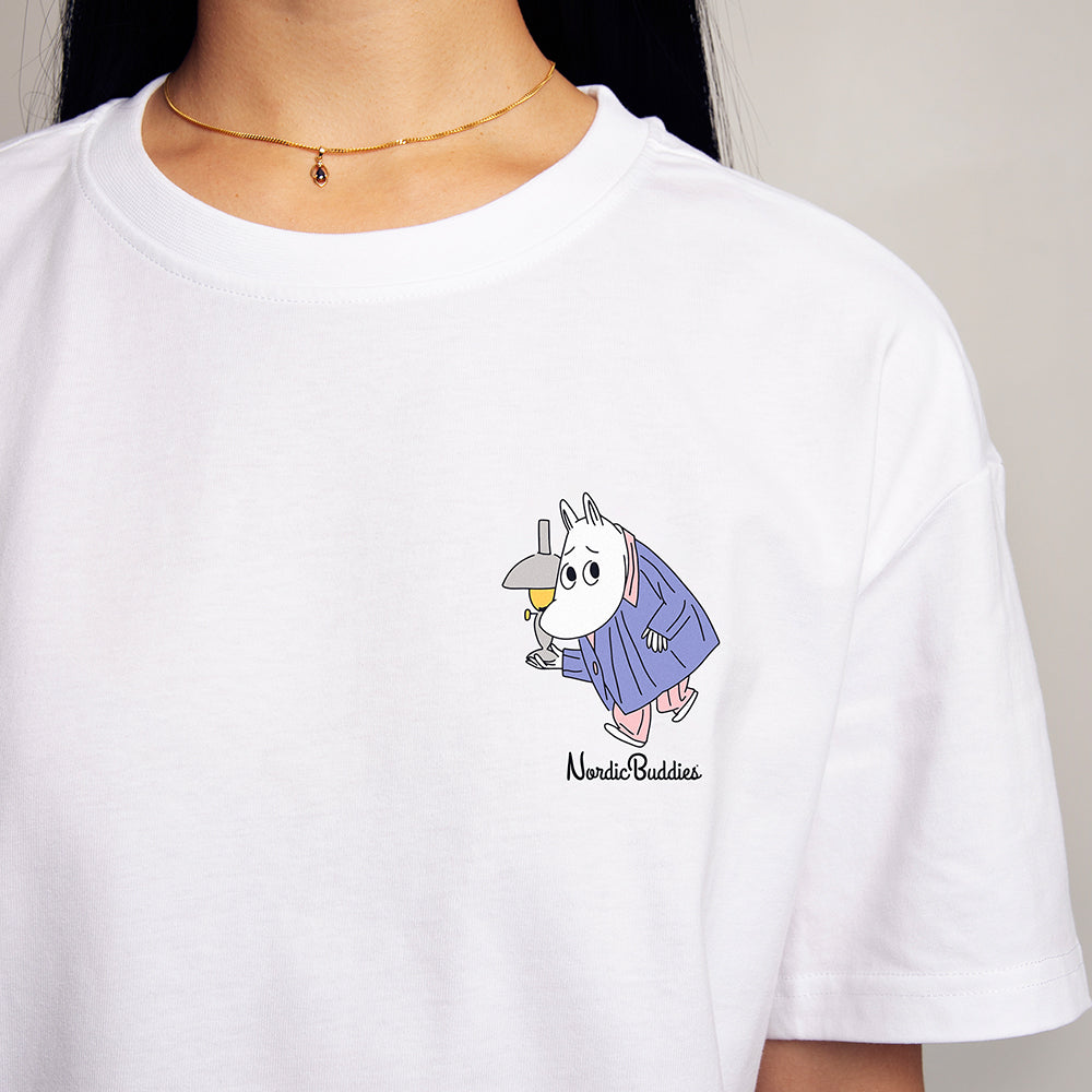 Moomintroll en pyjama T-shirt Blanc - Nordicbuddies