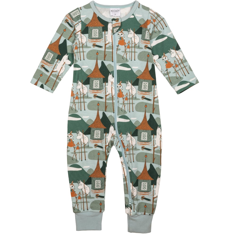 Moomin Adventure Baby Pyjamas Sage - Martinex 62