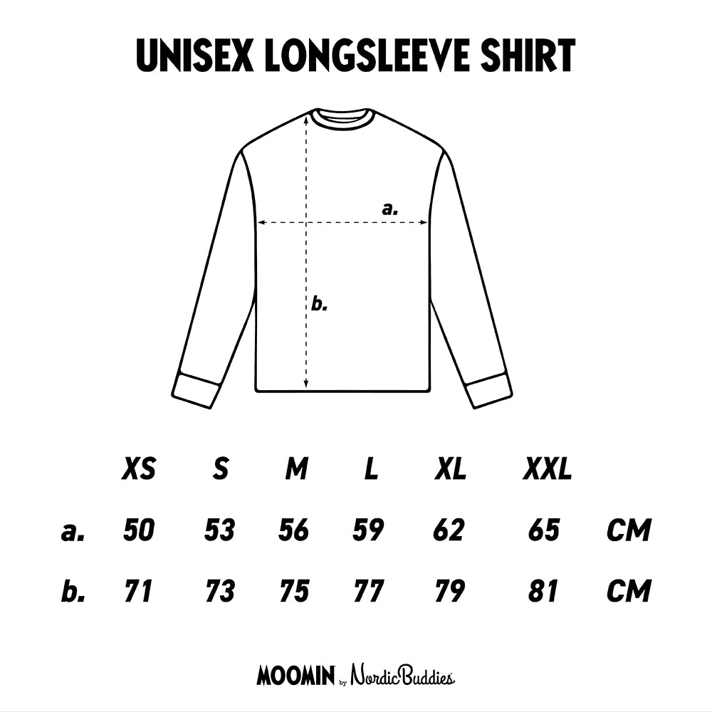 Chemise à manches longues Moomin Hiding Noir - Nordicbuddies