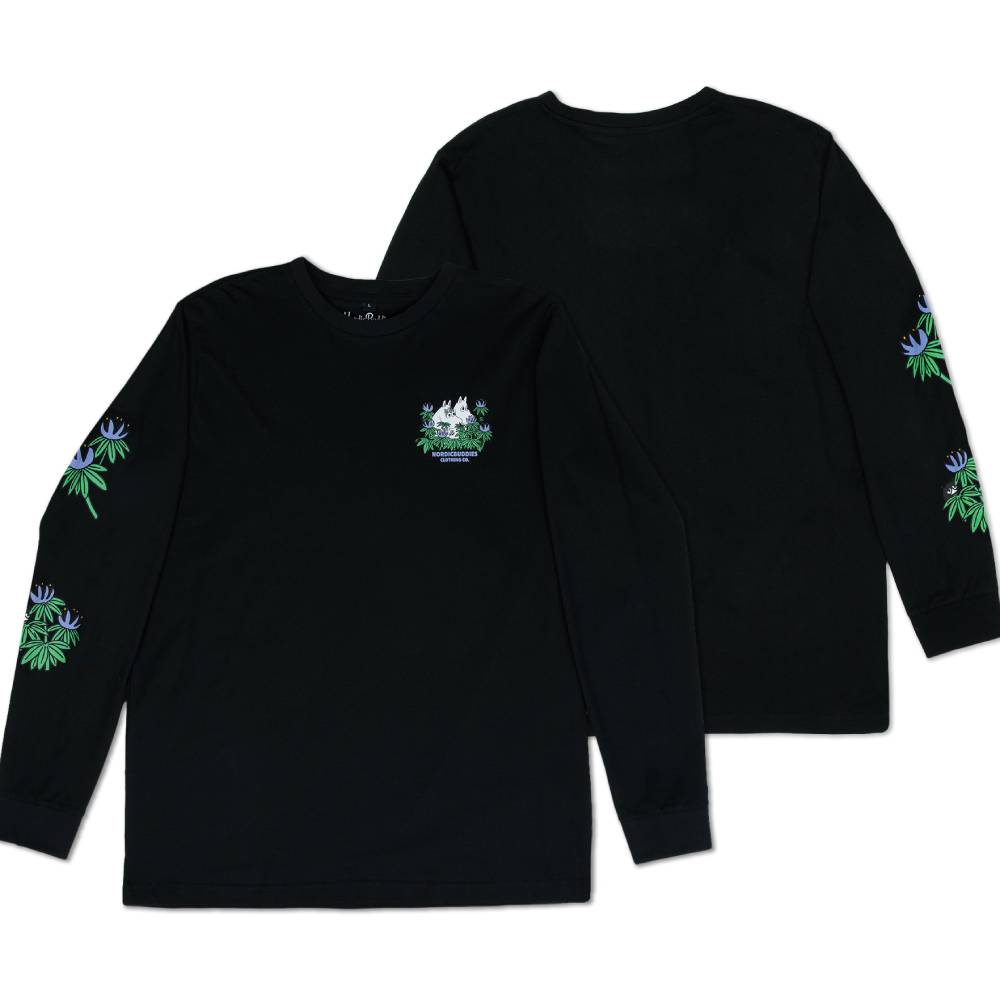 Chemise à manches longues Moomin Hiding Noir - Nordicbuddies