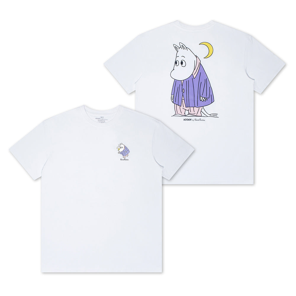 Moomintroll en pyjama T-shirt Blanc - Nordicbuddies