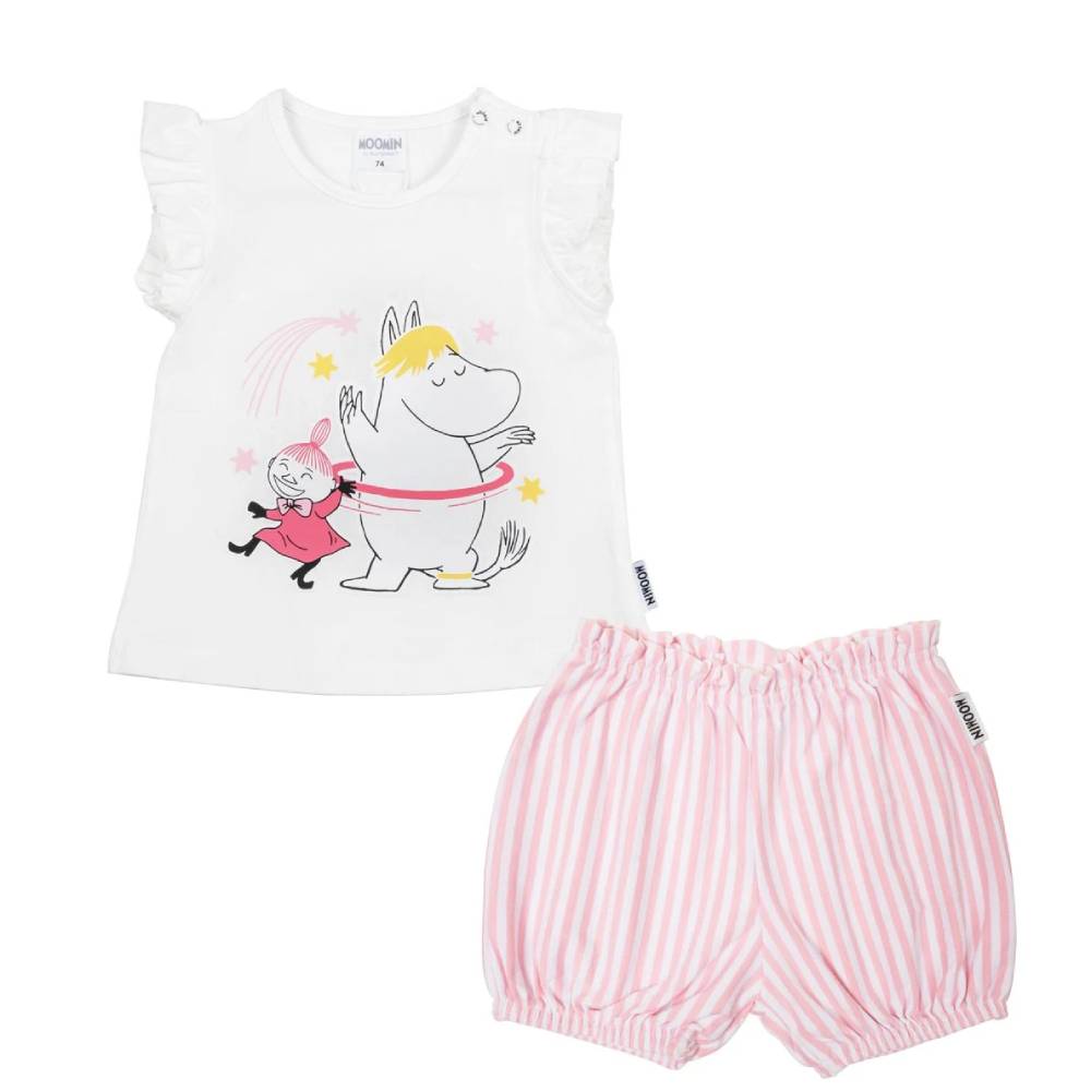 Moomin Dancers Shorts-set Pink - Martinex