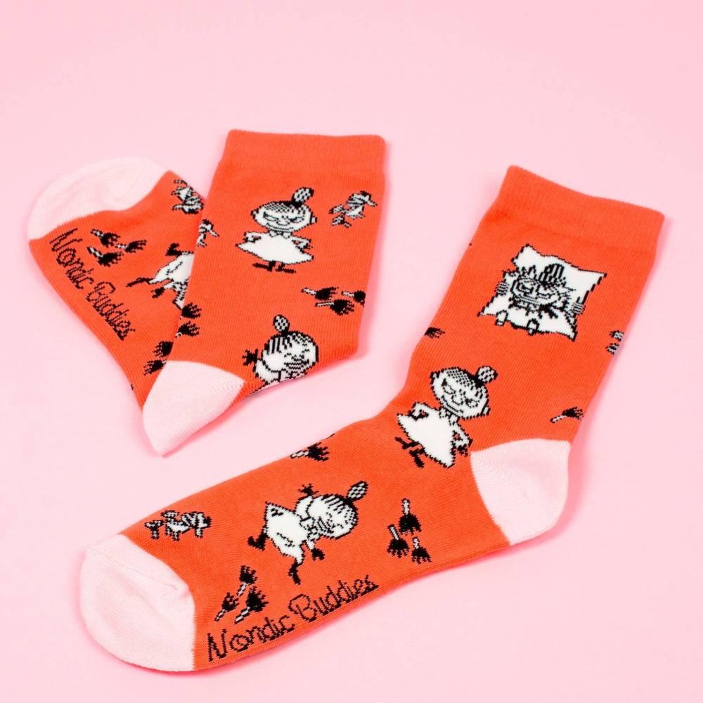 Little My Happiness Socks Orange 36-42 - Nordicbuddies Moomin Shop Maroc