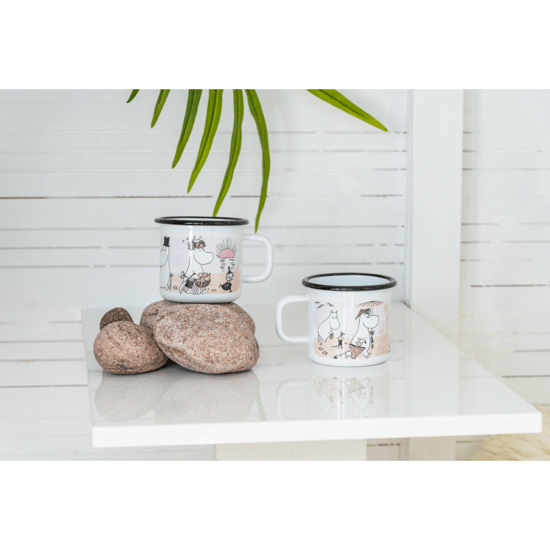 Moomin Enamel Mug 3.7 dl Moomin Beach - Muurla Moomin Shop Maroc