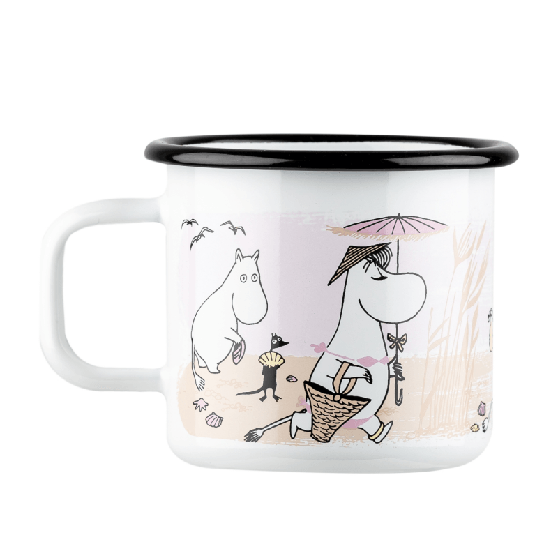 Moomin Enamel Mug 3.7 dl Moomin Beach - Muurla Moomin Shop Maroc