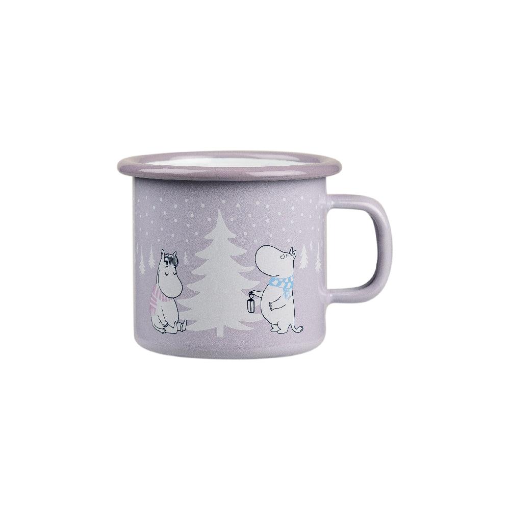 Moomin Enamel Mug Snowfall 2,5dl - Muurla Moomin Shop Maroc