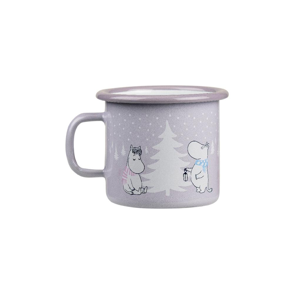 Moomin Enamel Mug Snowfall 2,5dl - Muurla Moomin Shop Maroc