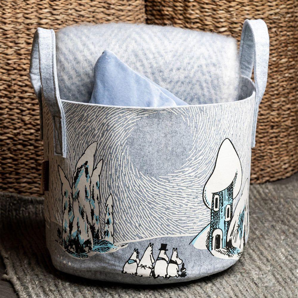 Moomin Snowy Valley Storage Basket - Muurla Moomin Shop Maroc