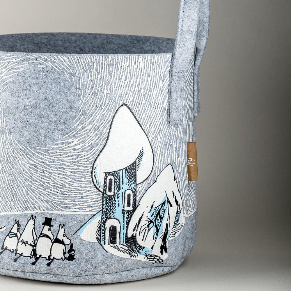 Moomin Snowy Valley Storage Basket - Muurla Moomin Shop Maroc