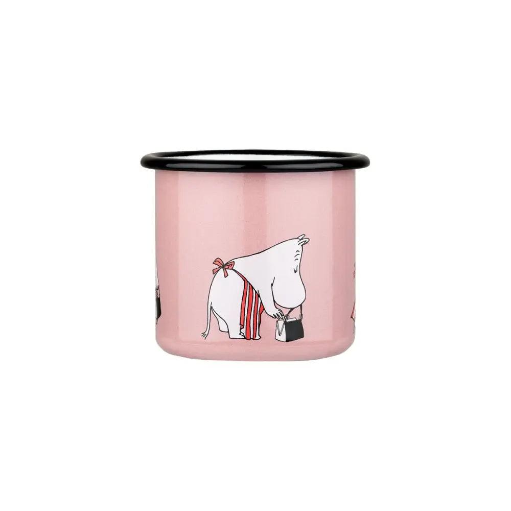 Moominmamma Retro Enamel Mug Pink 3,7 dl - Muurla Moomin Shop Maroc