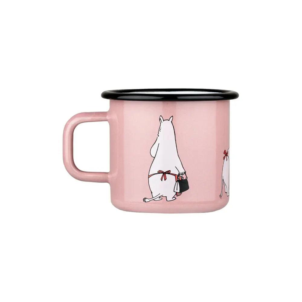 Moominmamma Retro Enamel Mug Pink 3,7 dl - Muurla Moomin Shop Maroc