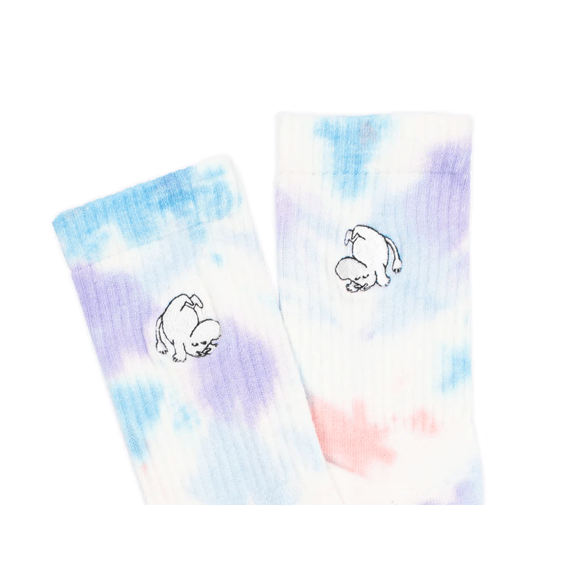 Moomintroll Tie Dye Socks Multicolour 36-42 - Nordicbuddies Moomin Shop Maroc