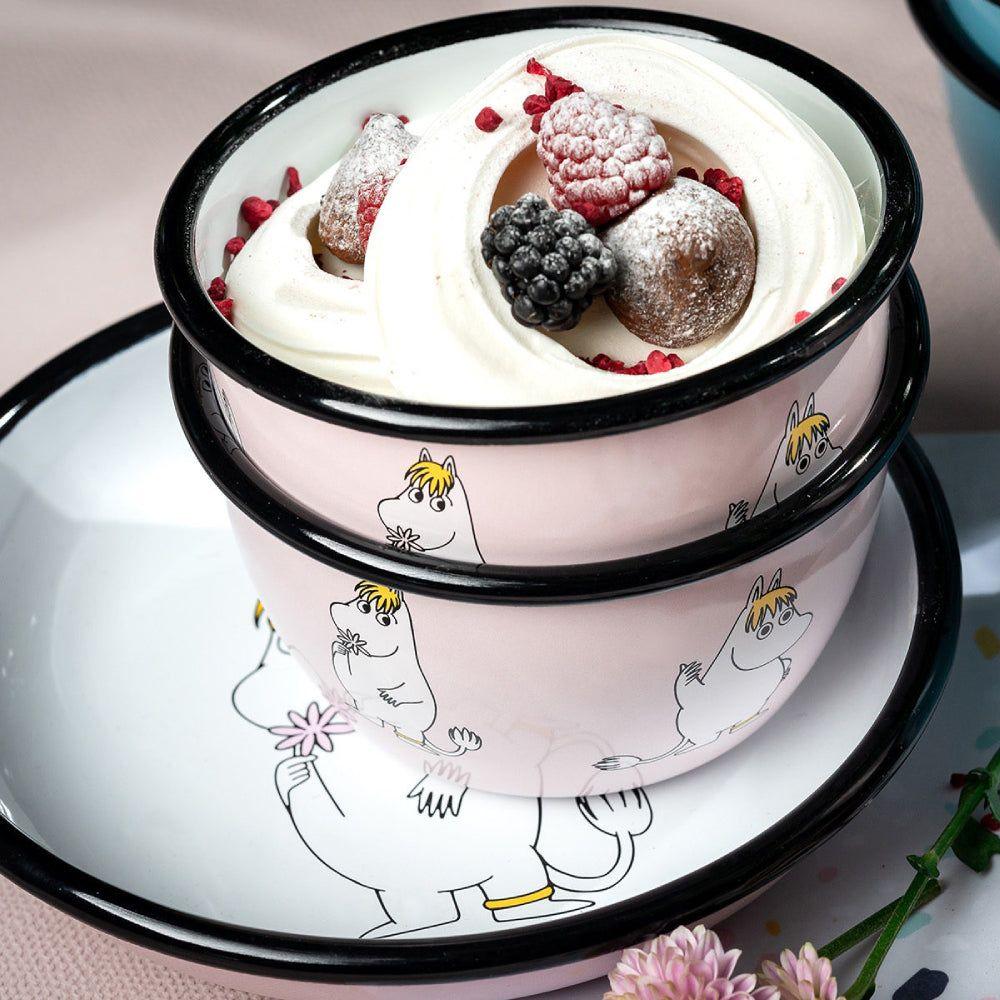 Snorkmaiden Enamel Bowl 6 dl Pink - Muurla Moomin Shop Maroc