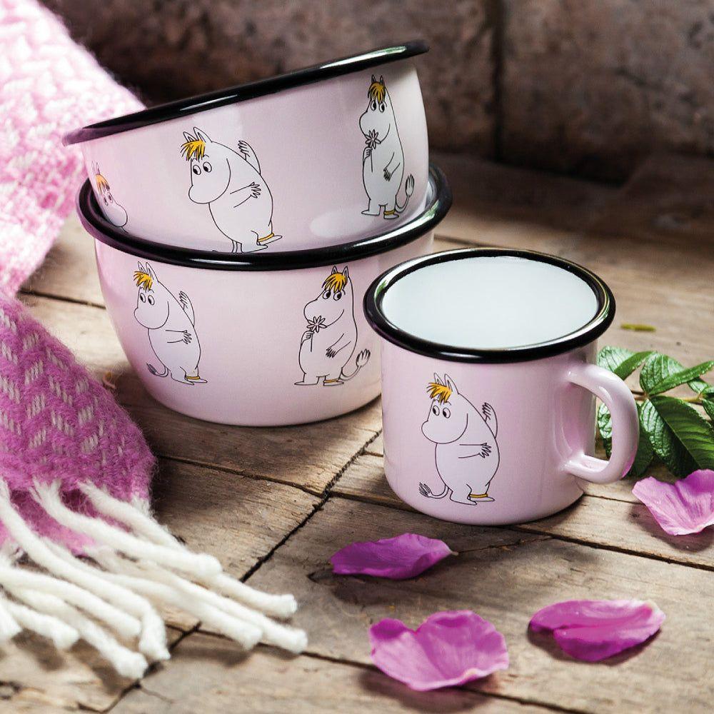 Snorkmaiden Enamel Bowl 6 dl Pink - Muurla Moomin Shop Maroc