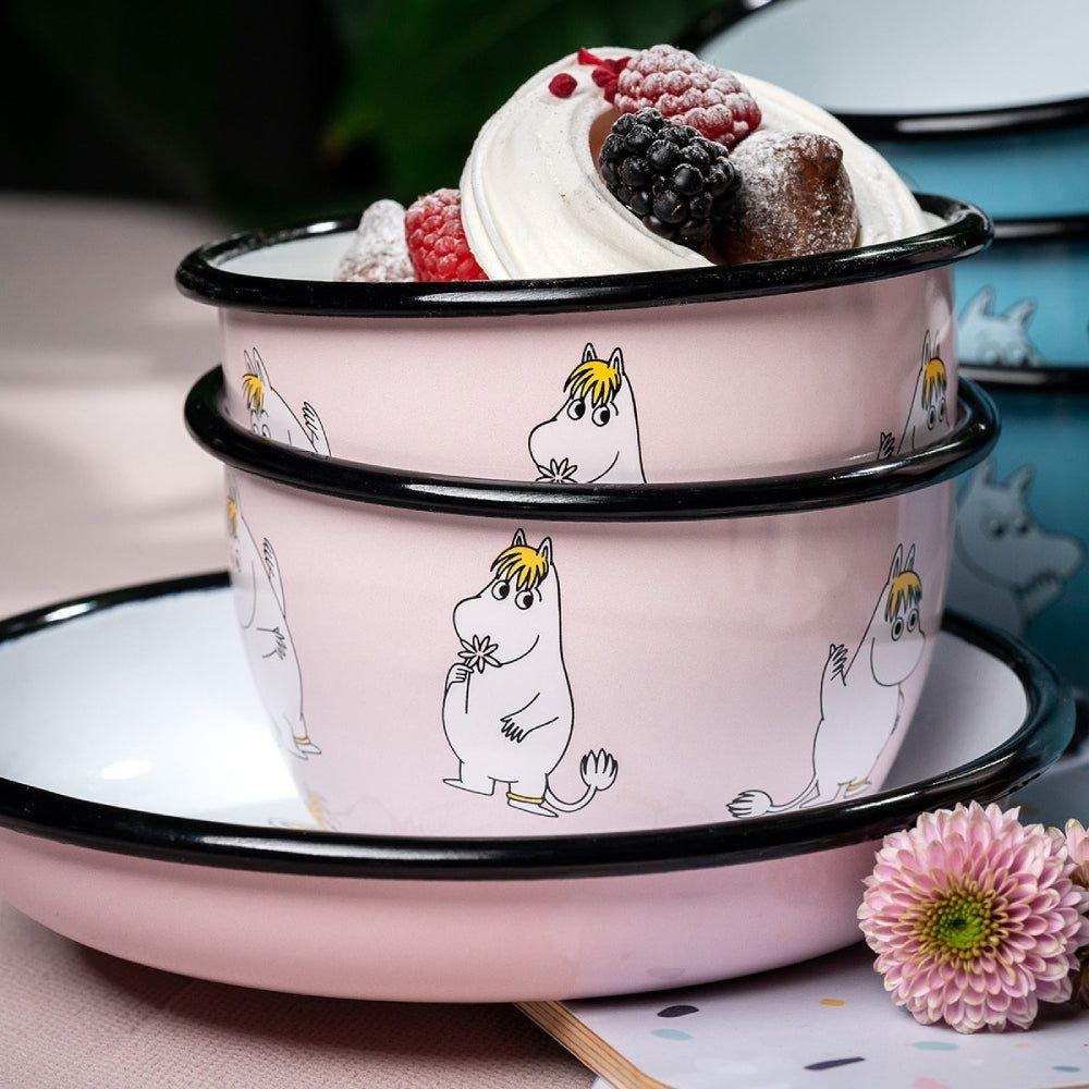 Snorkmaiden Enamel Bowl 6 dl Pink - Muurla Moomin Shop Maroc